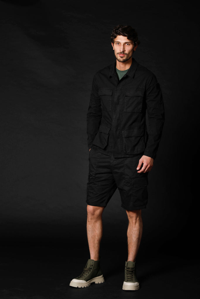 Immagine 2 di giacca camicia da uomo modello Flyshirt in rip stop edizione limitata colore nero di Mason's