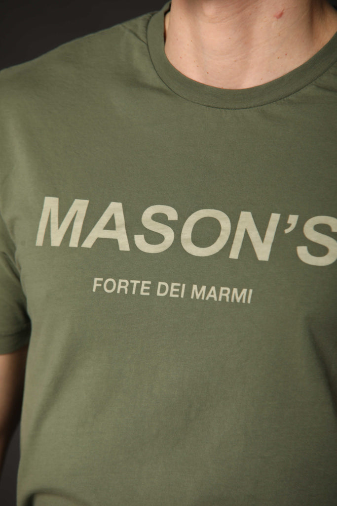 immagine 2 di t-shirt uomo modello Tom MM in verde fit regular di Mason's