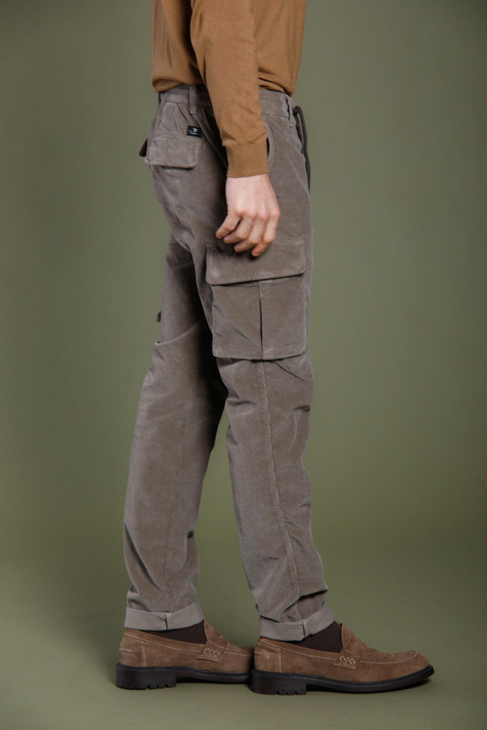 Chile Jogger Pantalone cargo uomo in velluto 1500 righe extra slim