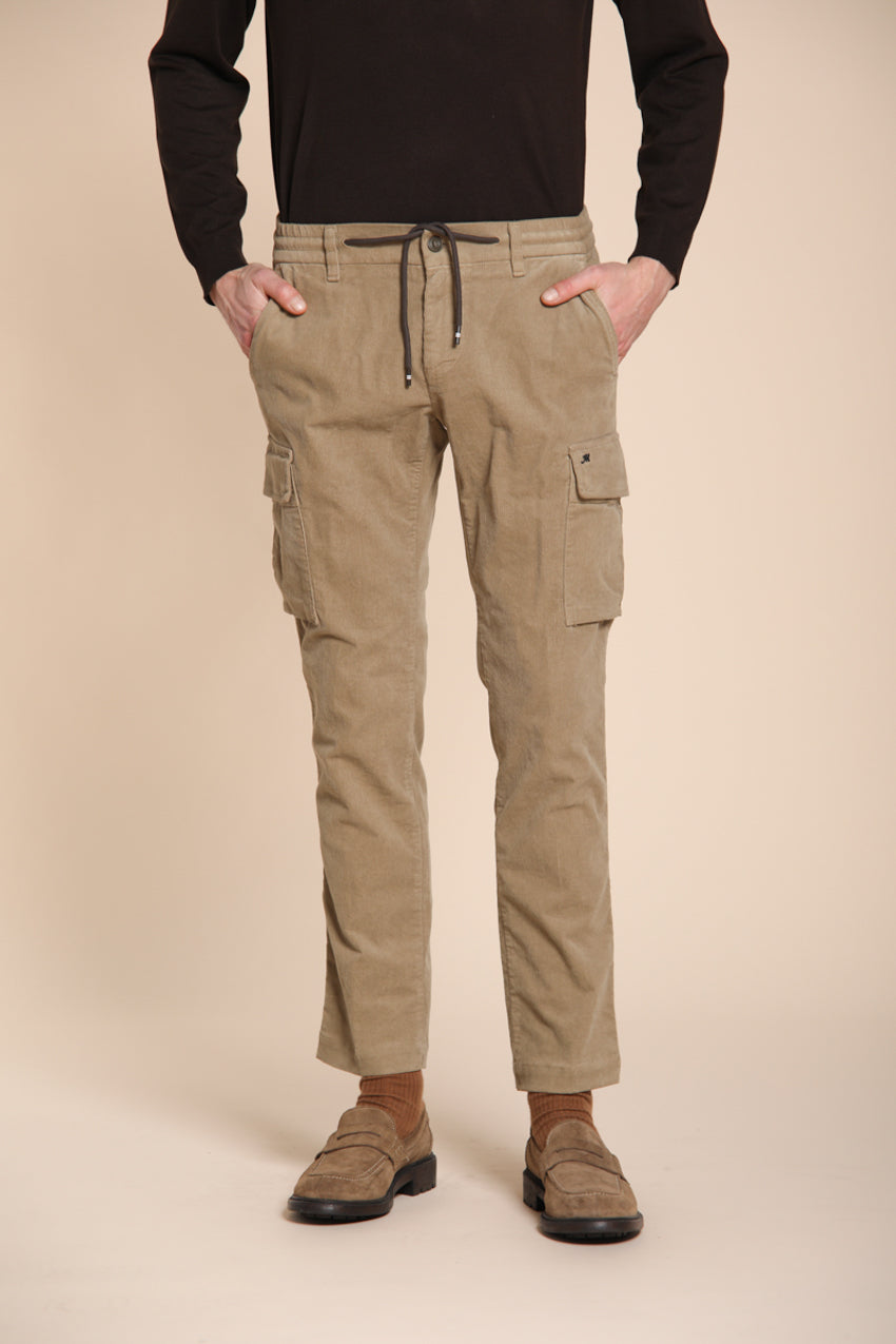 Foto 1 Chile Jogger pantalone cargo uomo in velluto 1500 righe extra slim fit