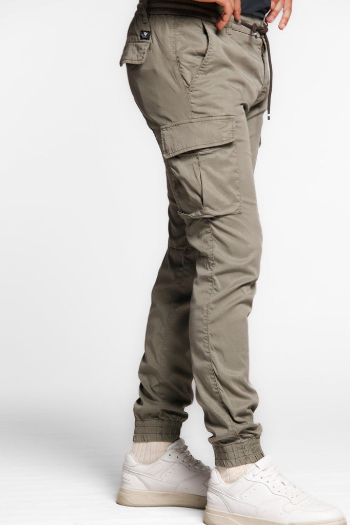 Chile Elax pantalone cargo uomo in twill con coulisse extra slim