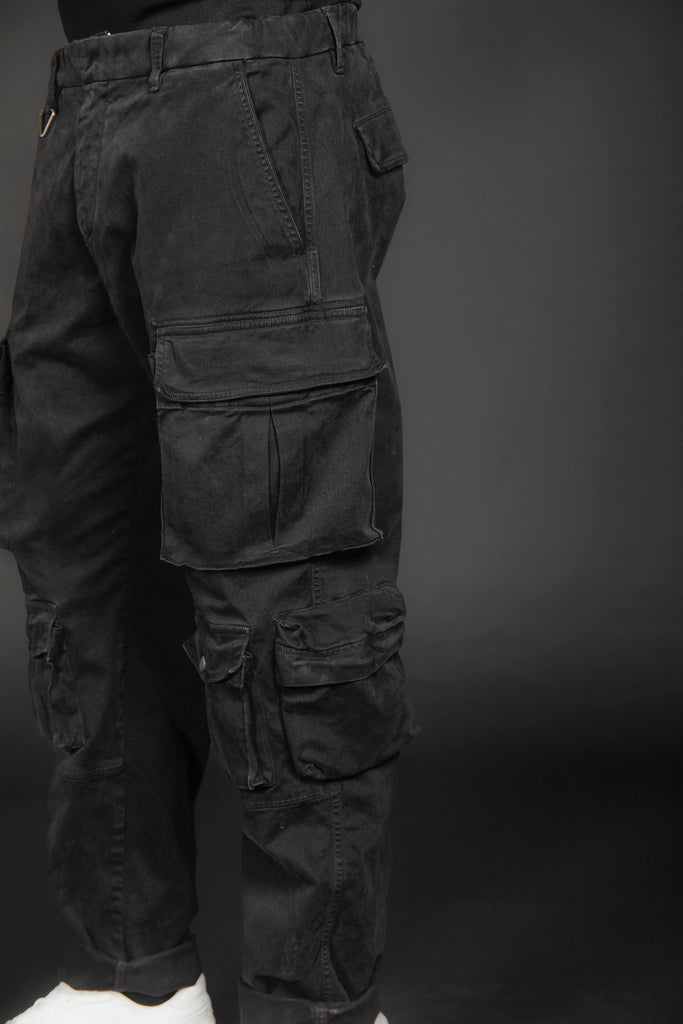 New Hunter Multipocket Pantalone cargo uomo in gabardina limited edition ①