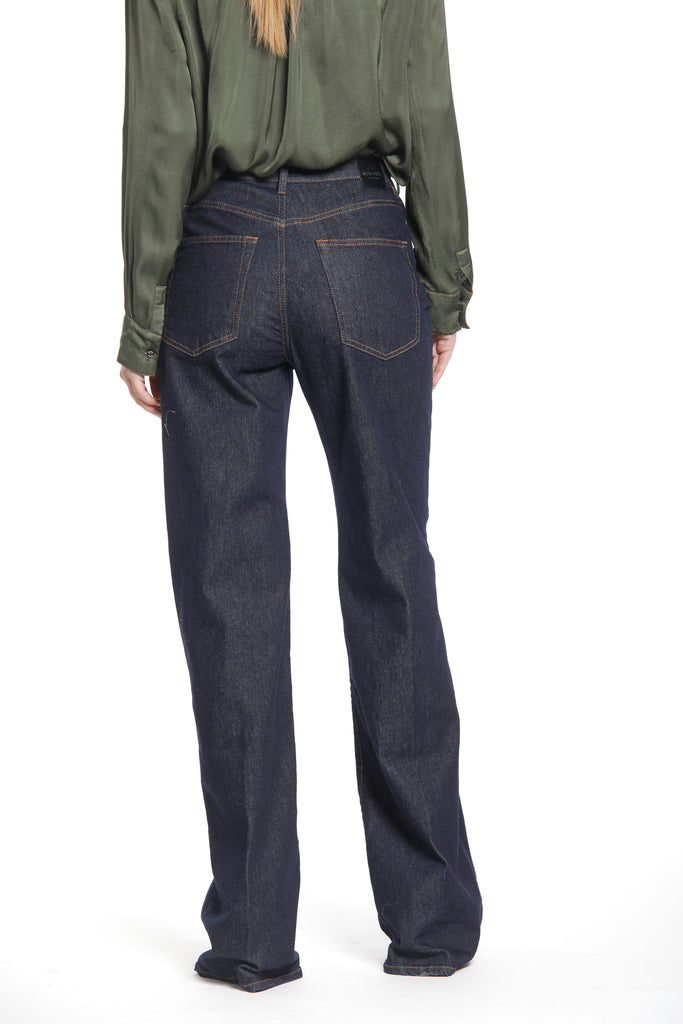 Immagine 6 di pantalone 5 tasche da donna in denim colore blu navy modello Sienna di Mason's