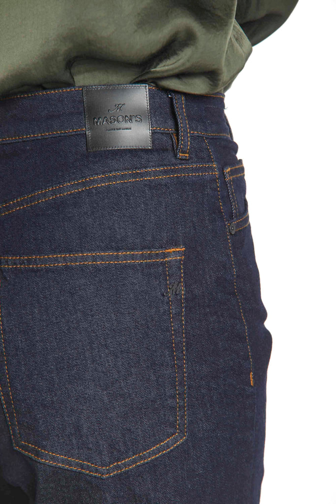 Immagine 5 di pantalone 5 tasche da donna in denim colore blu navy modello Sienna di Mason's