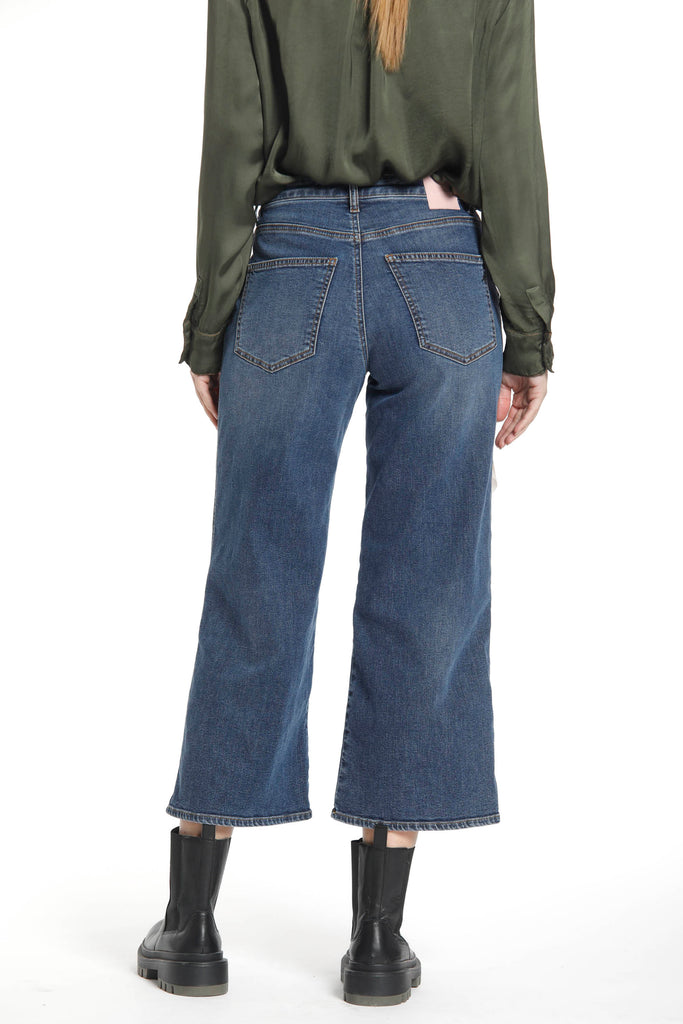 Immagine 3 di Pantalone 5 Tasche da donna  in denim stretch Colore blu navy Modello Samantha di Mason’s 