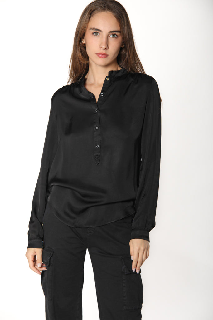 Immagine 1 di camicia donna in viscosa colore nero modello Margherita Shirt  di Mason's 