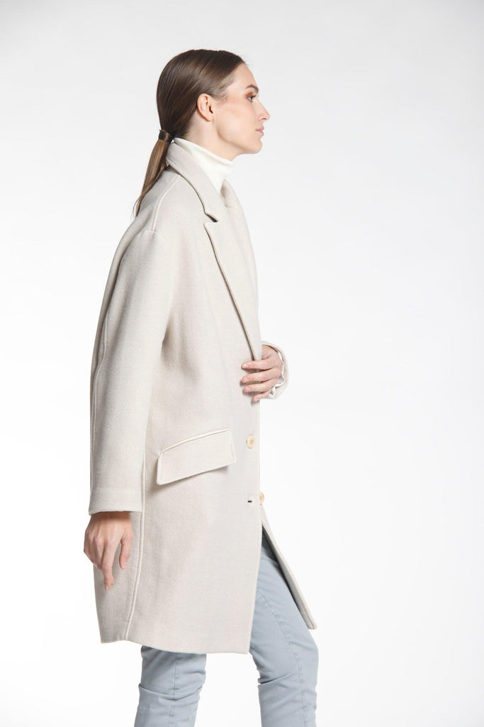 Immagine 3 di cappotto da donna in lana color ghiaccio modello Isabel Coat di Mason's