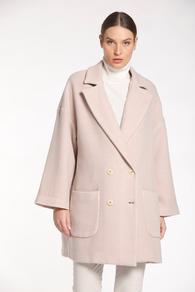Immagine 1 di cappotto da donna in lana color rosa chiaro modello Noemi di Mason's