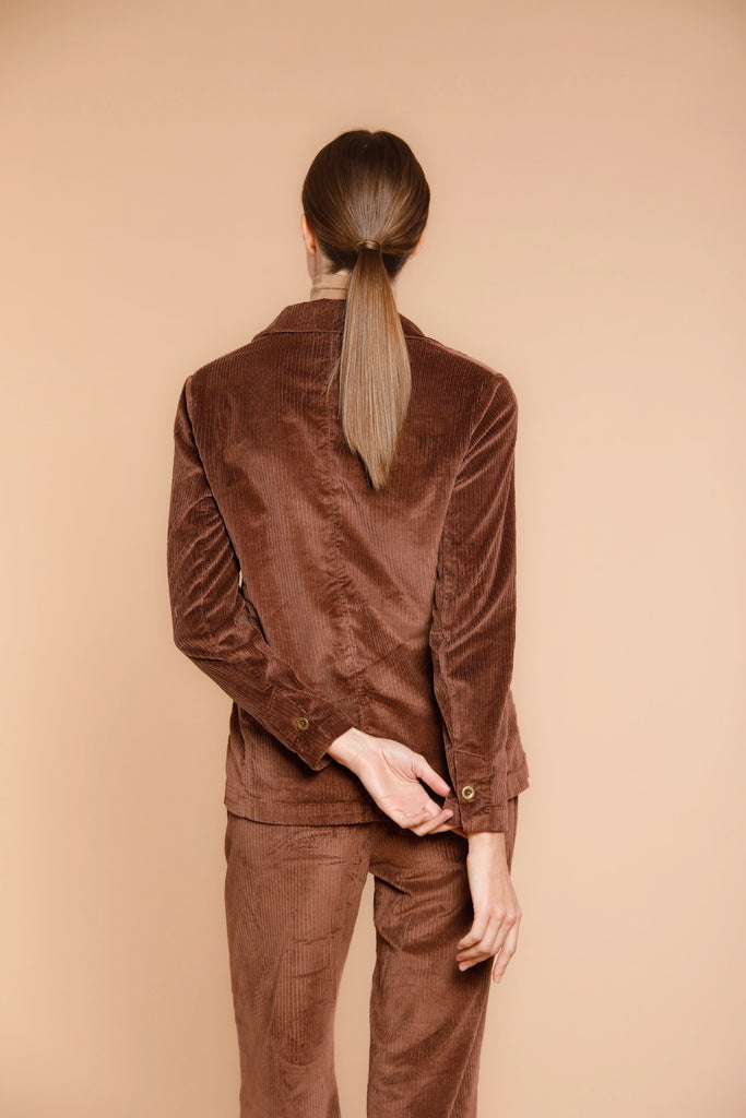 Immagine 5 di blazer donna in velluto a coste color mattone scuro modello Helena di Mason's