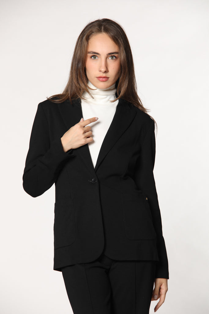 immagine 1 di blazer da donna in jersey colore nero modello Theresa di Mason's 