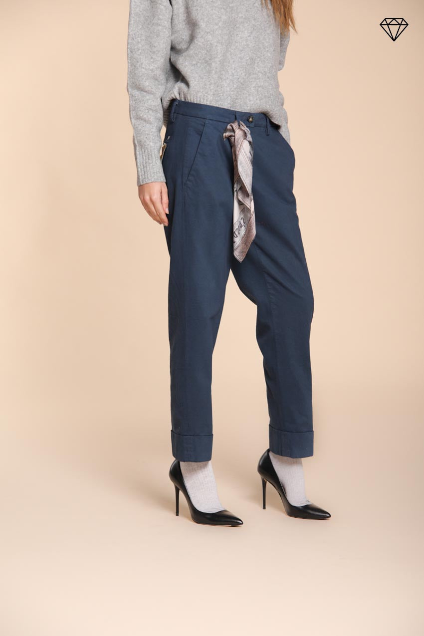 Foto 4 New York Carrot pantalone chino donna in cotone lana carrot fit ①