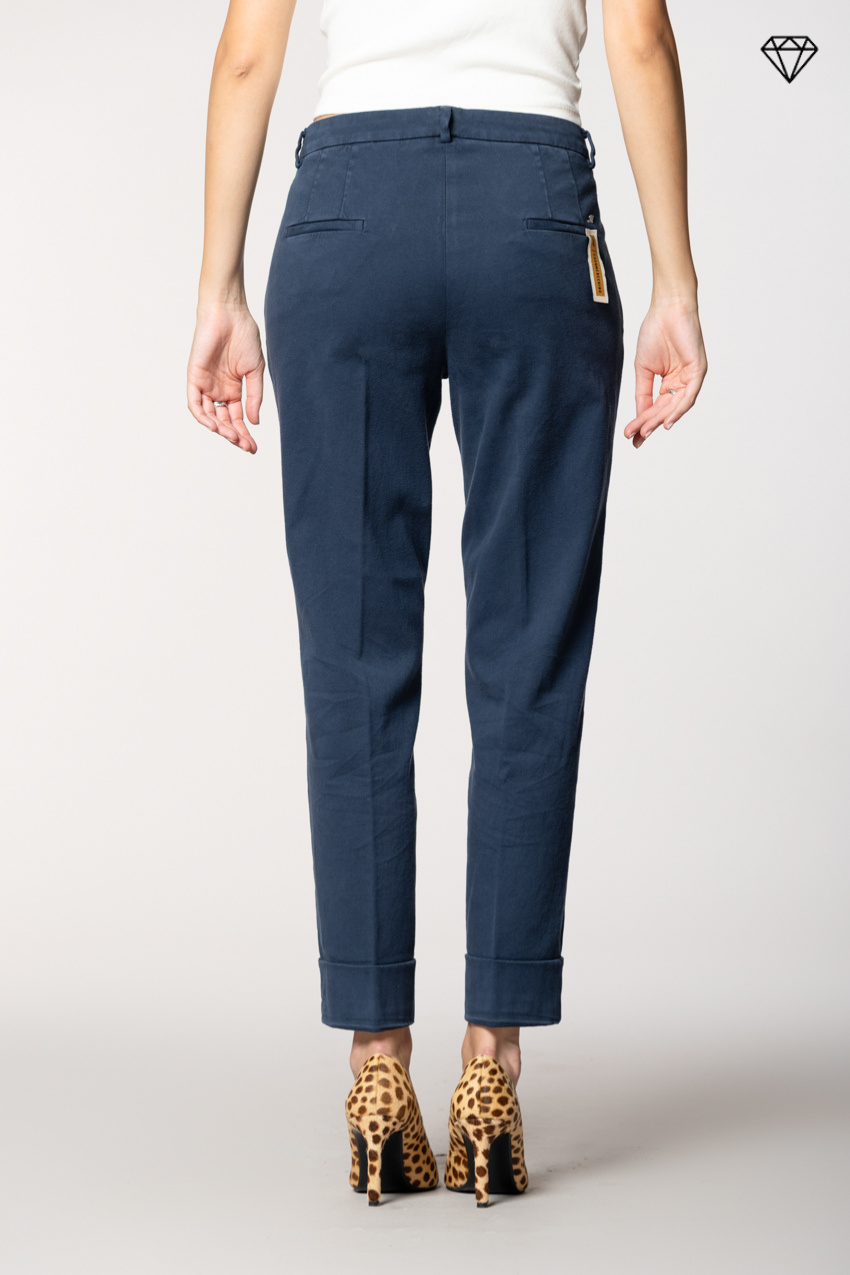 New York Carrot Pince pantalone chino donna in cotone cashmere carrot fit ①