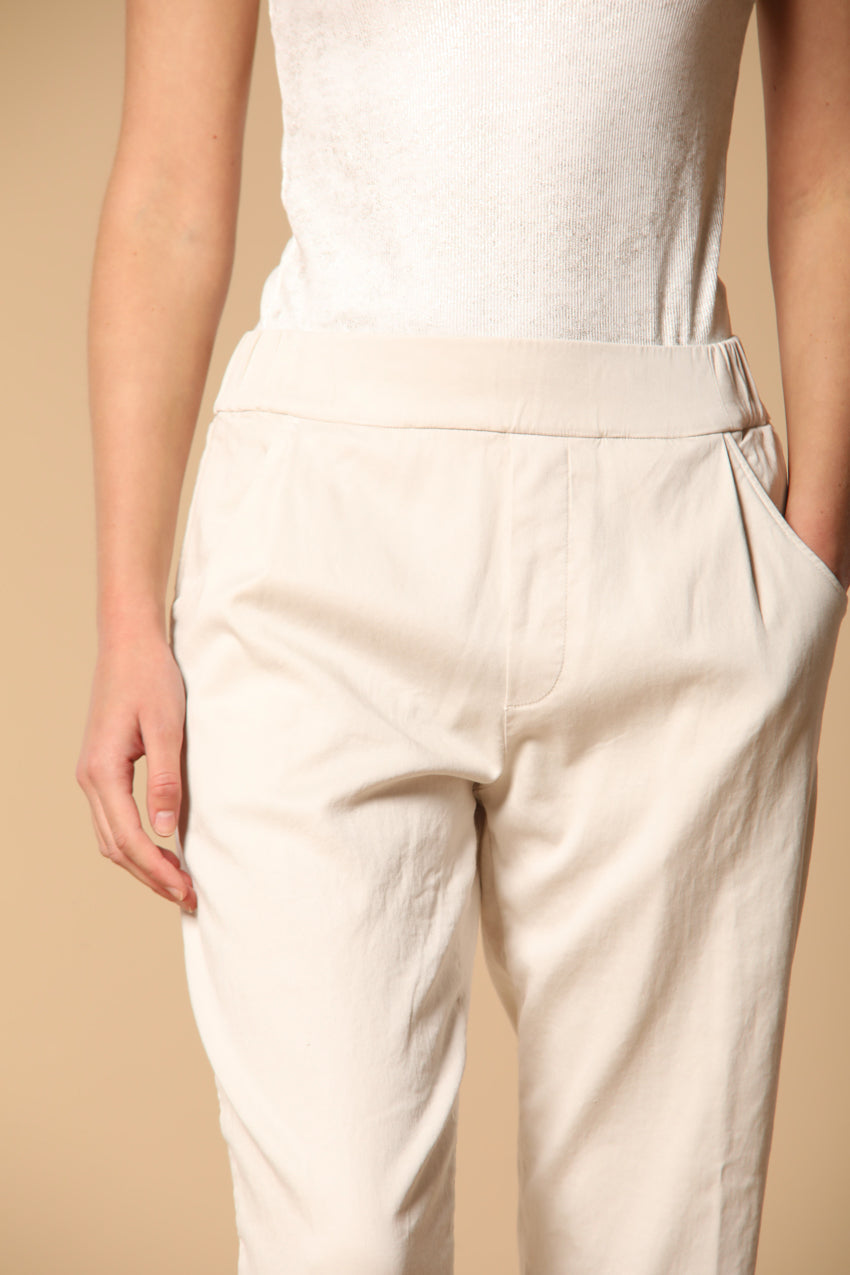 Easy Jogger pantalone chino donna in felpa relaxed fit