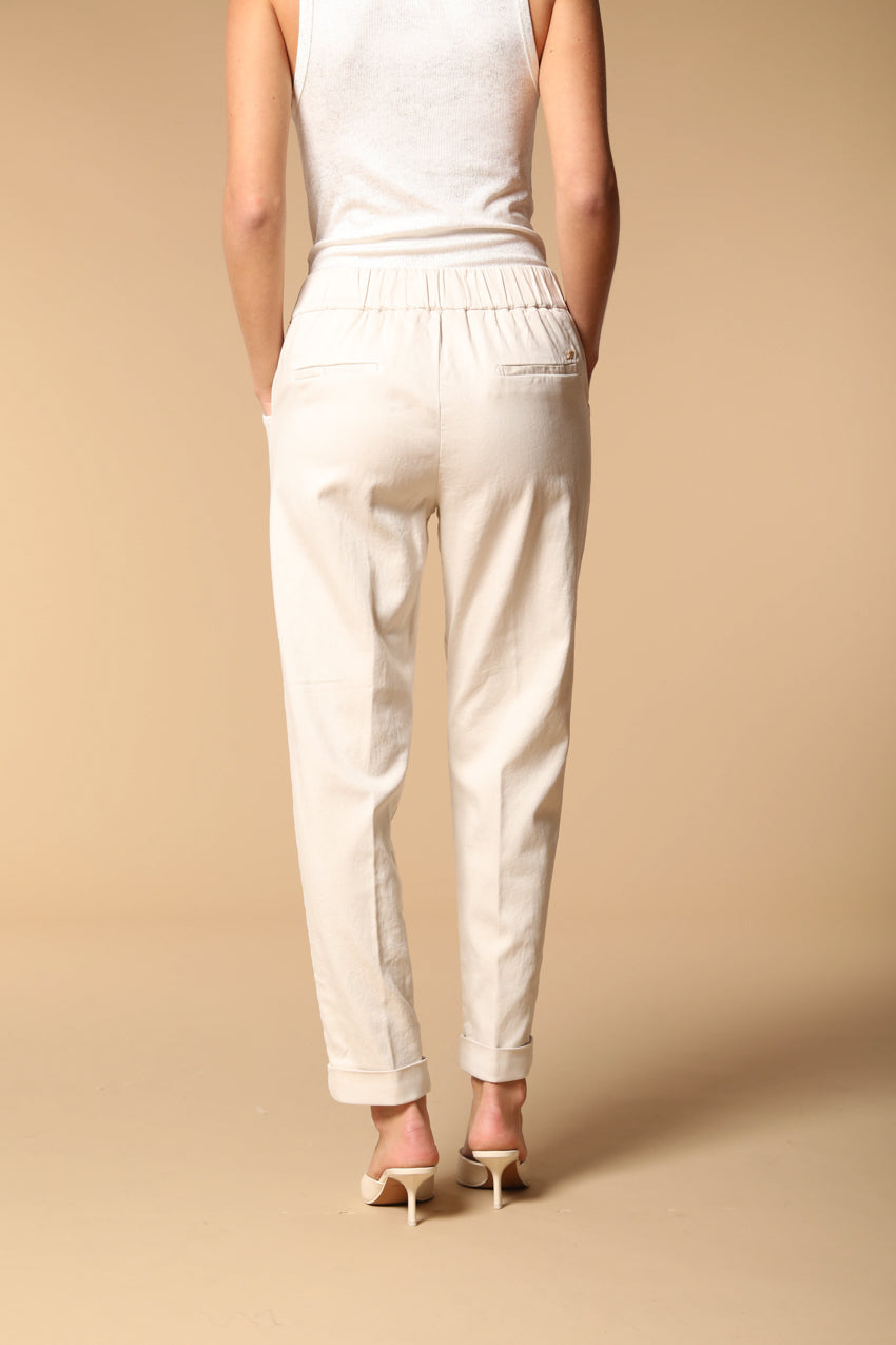 Easy Jogger pantalone chino donna in felpa relaxed fit