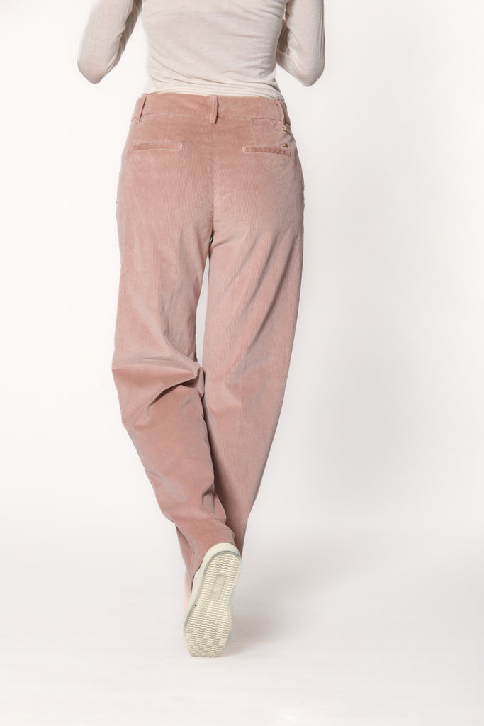 Immagine 4 di pantalone chino donna in velluto a coste color cipria modello New york straight di Mason's