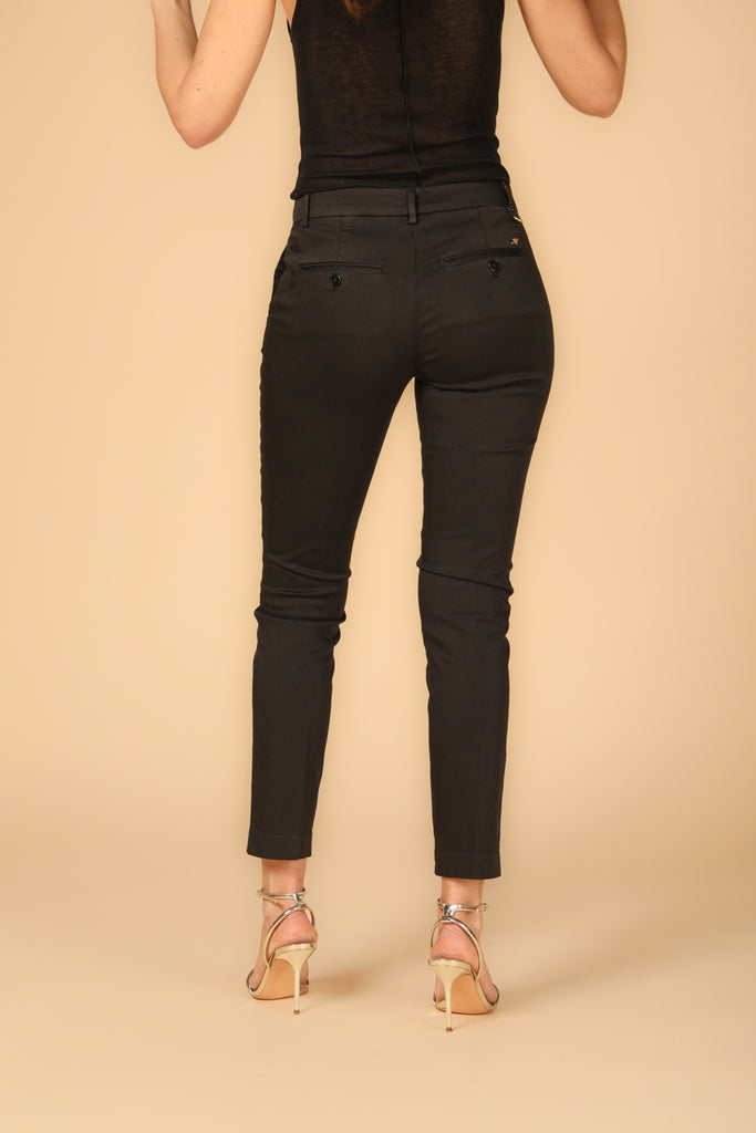 immagine 4 di pantalone chino donna modello New York in nero fit slim di Mason's