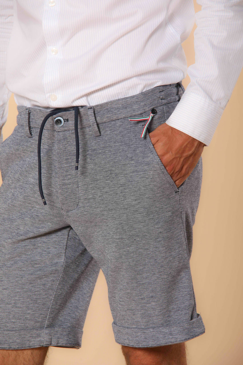Torino Jog bermuda chino jogger uomo in piquet di cotone double face slim fit