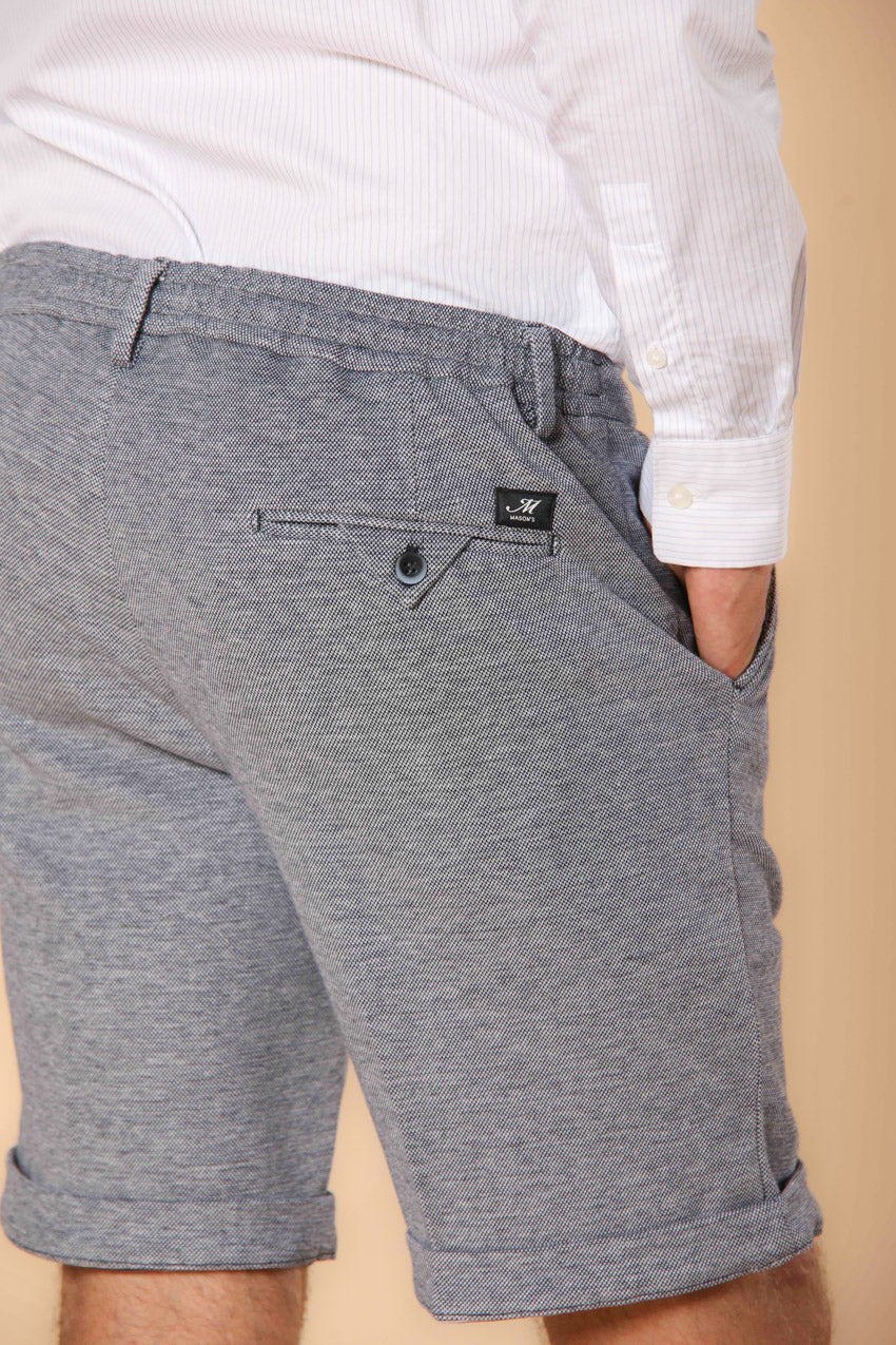 Torino Jog bermuda chino jogger uomo in piquet di cotone double face slim fit