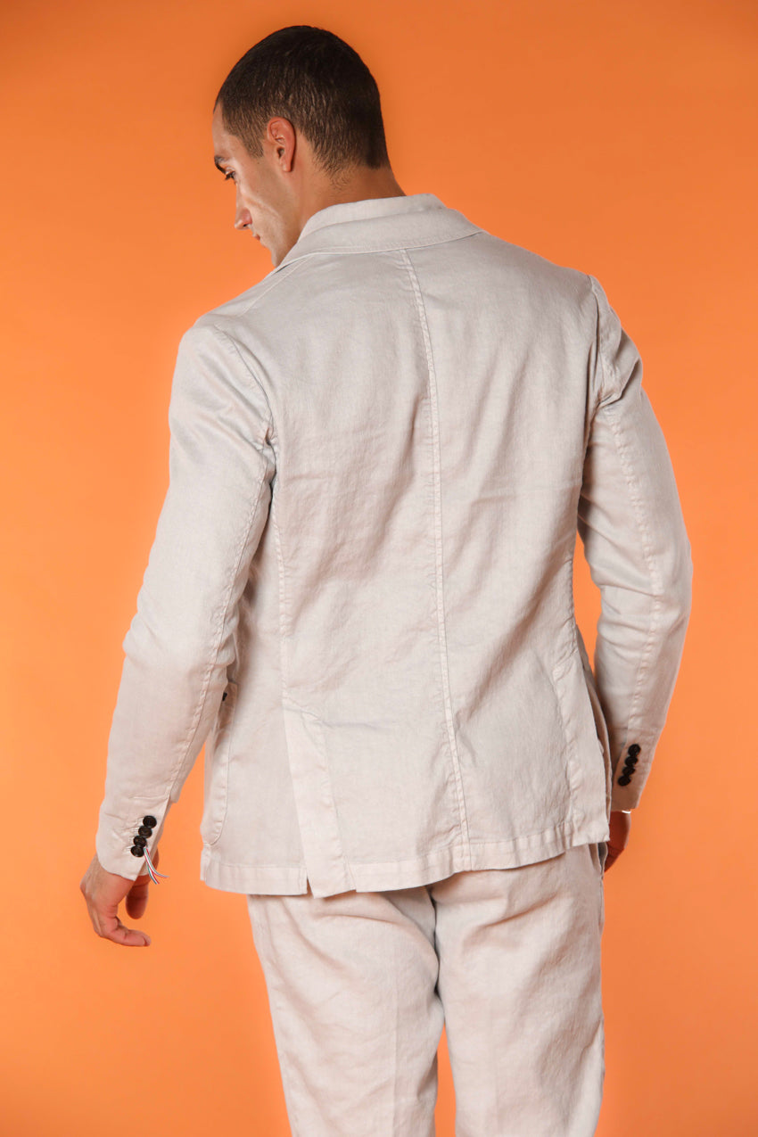 Da Vinci Summer blazer uomo in twill di lino e cotone