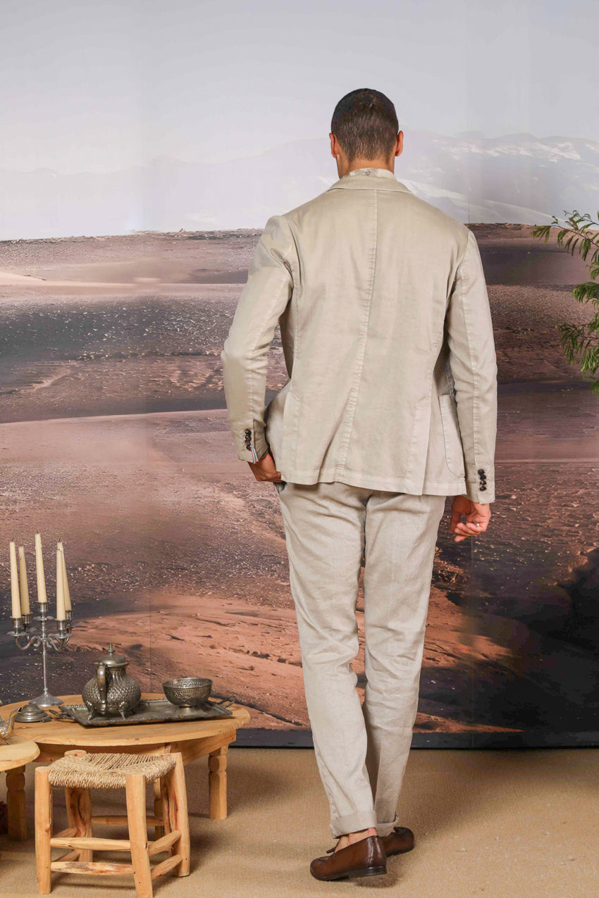 Da Vinci Summer blazer uomo in twill di lino e cotone