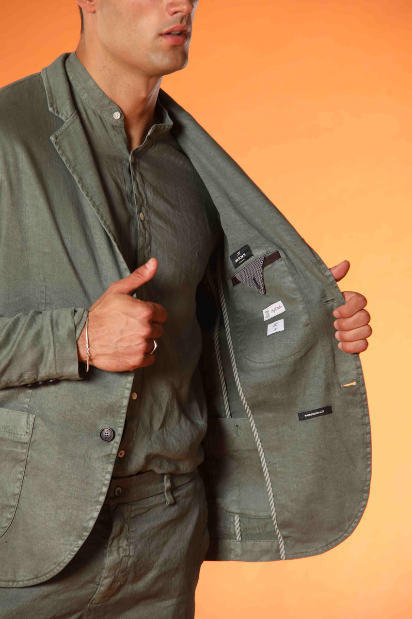 Da Vinci Summer blazer uomo in twill di lino e cotone