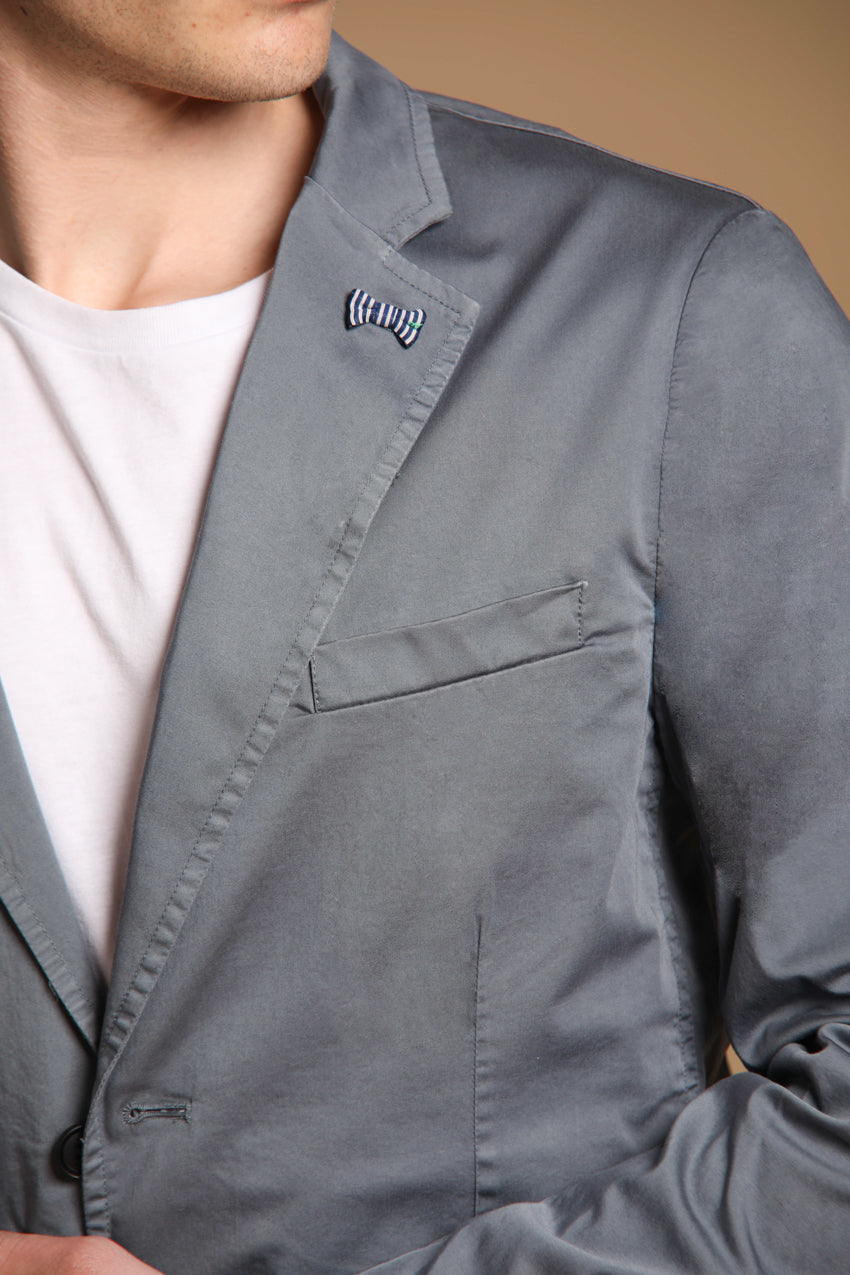 Da Vinci travel blazer uomo in raso tecnico travel stretch con dettagli