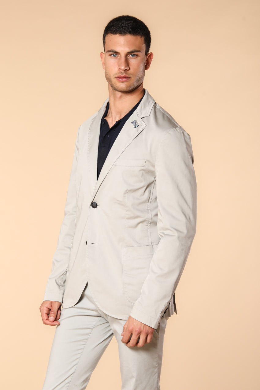 Da Vinci travel blazer uomo in raso tecnico travel stretch con dettagli