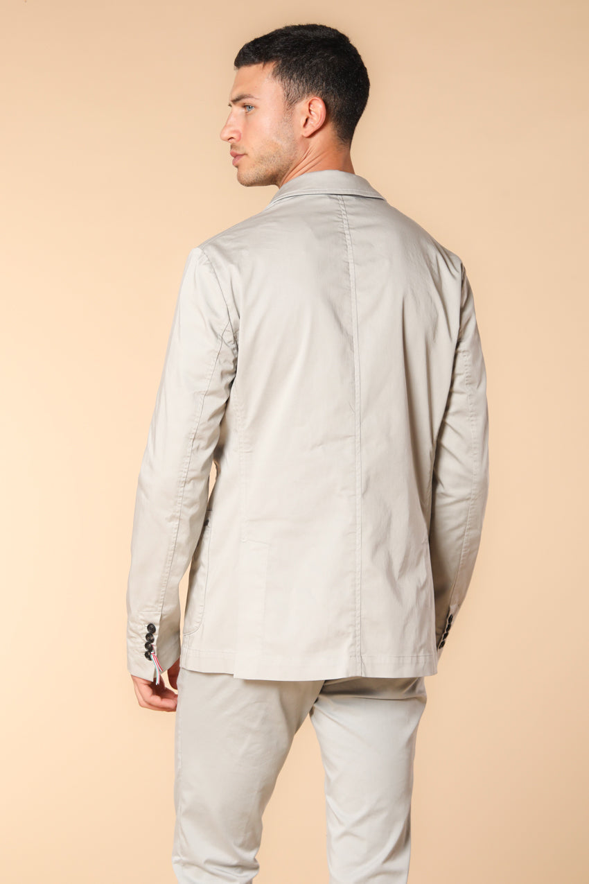 Da Vinci travel blazer uomo in raso tecnico travel stretch con dettagli