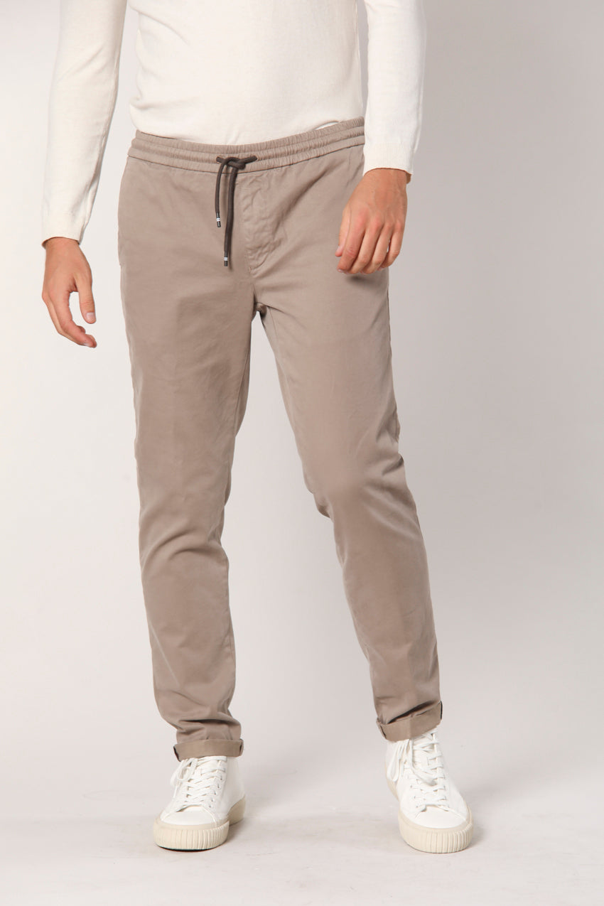 New York Sack pantalone chino jogger uomo in cotone modal stretch regu