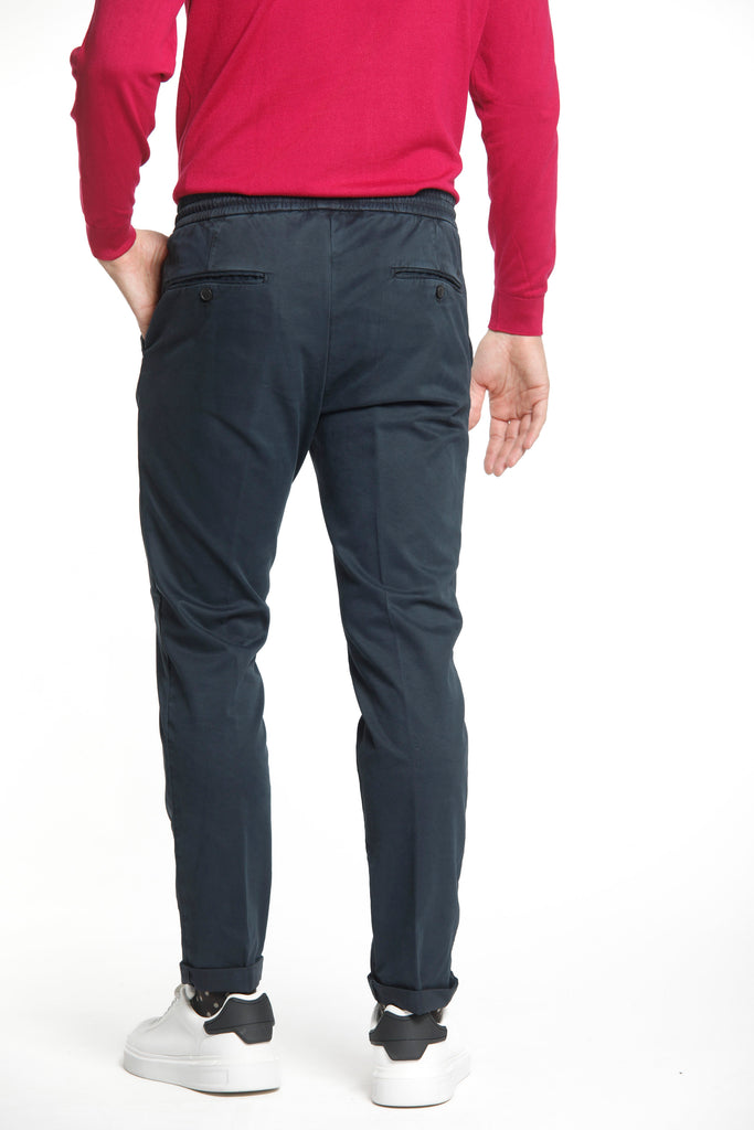 New York Sack pantalone chino jogger uomo in cotone modal stretch regular