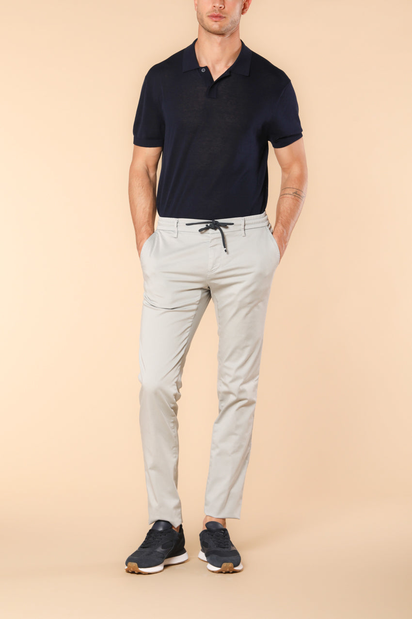 Milano Jogger Travel pantalone chino jogger uomo in raso tecnico travel stretch extra slim