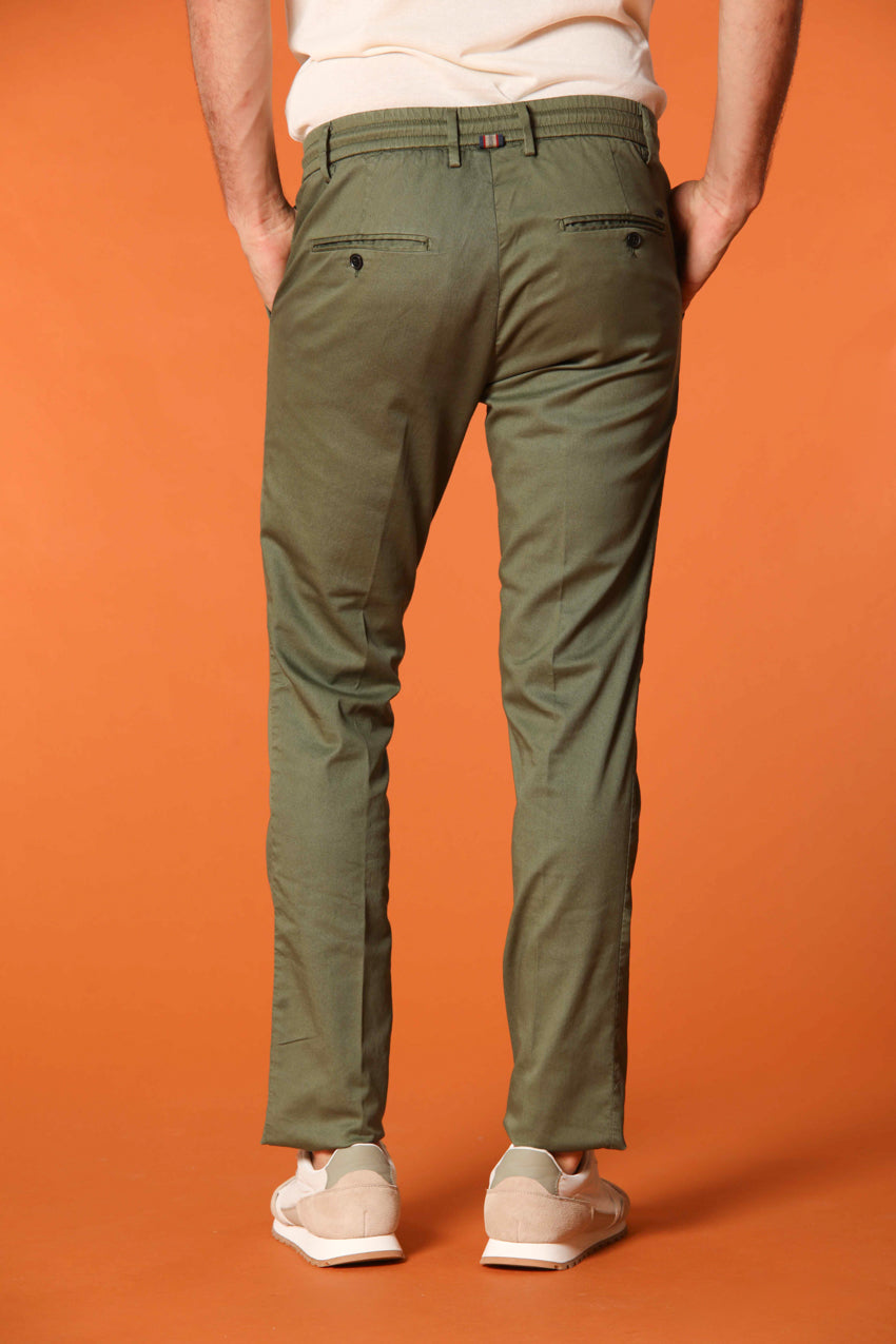 Milano Jogger pantalone chino jogger uomo in cotone e tencel extra slim fit