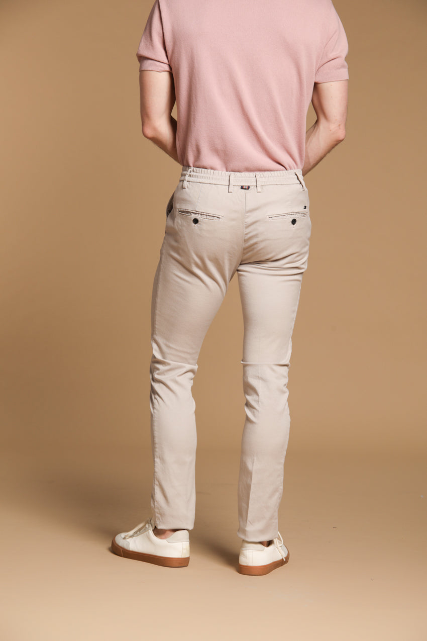 Milano Jogger pantalone chino jogger uomo in cotone e tencel extra slim fit
