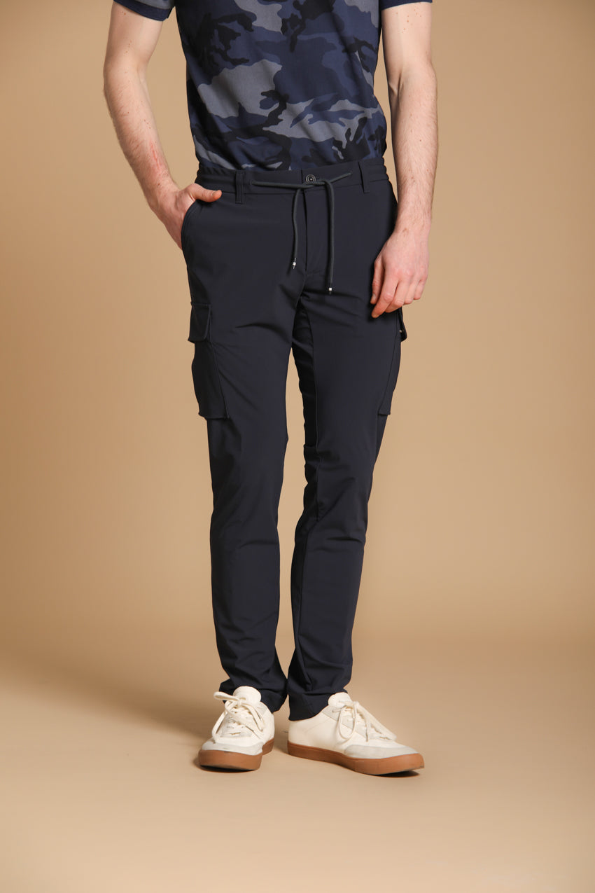 Chile Jogger pantalone cargo uomo in jersey supertecnico extra slim fit