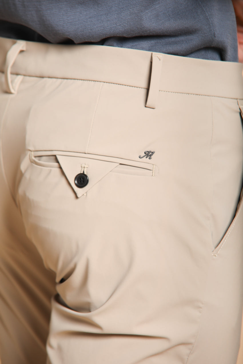 Milano Dynamic pantalone chino jogger uomo in jersey super tecnico extra slim fit