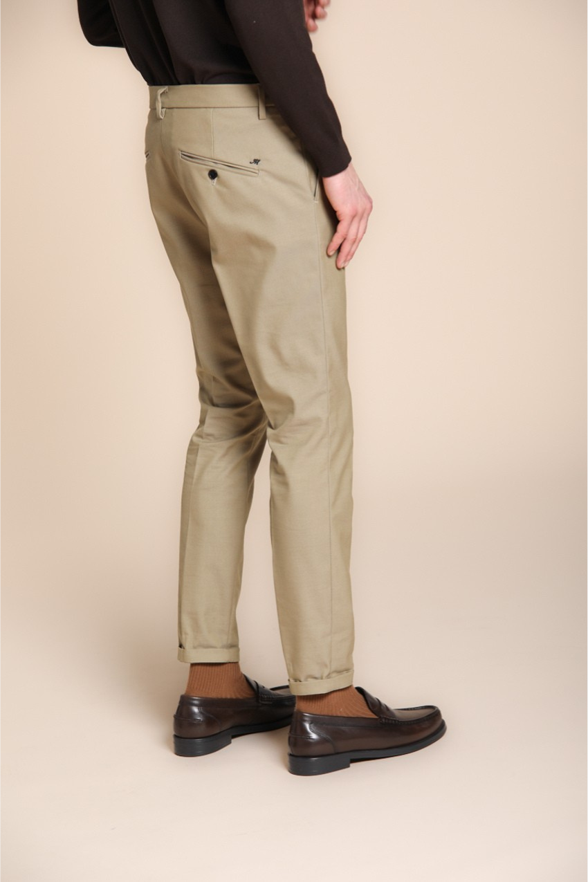 Osaka pantalone chino uomo in cotone lana carrot fit