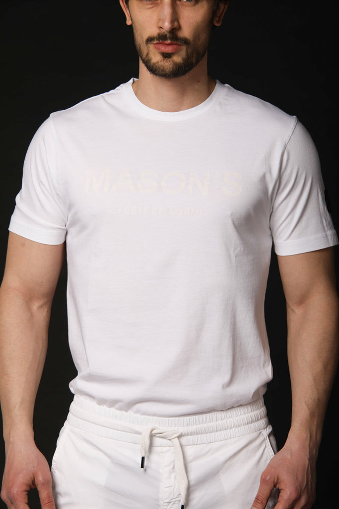 immagine 1 di t-shirt uomo modelo Tom MM in bianco fit regular di Mason's