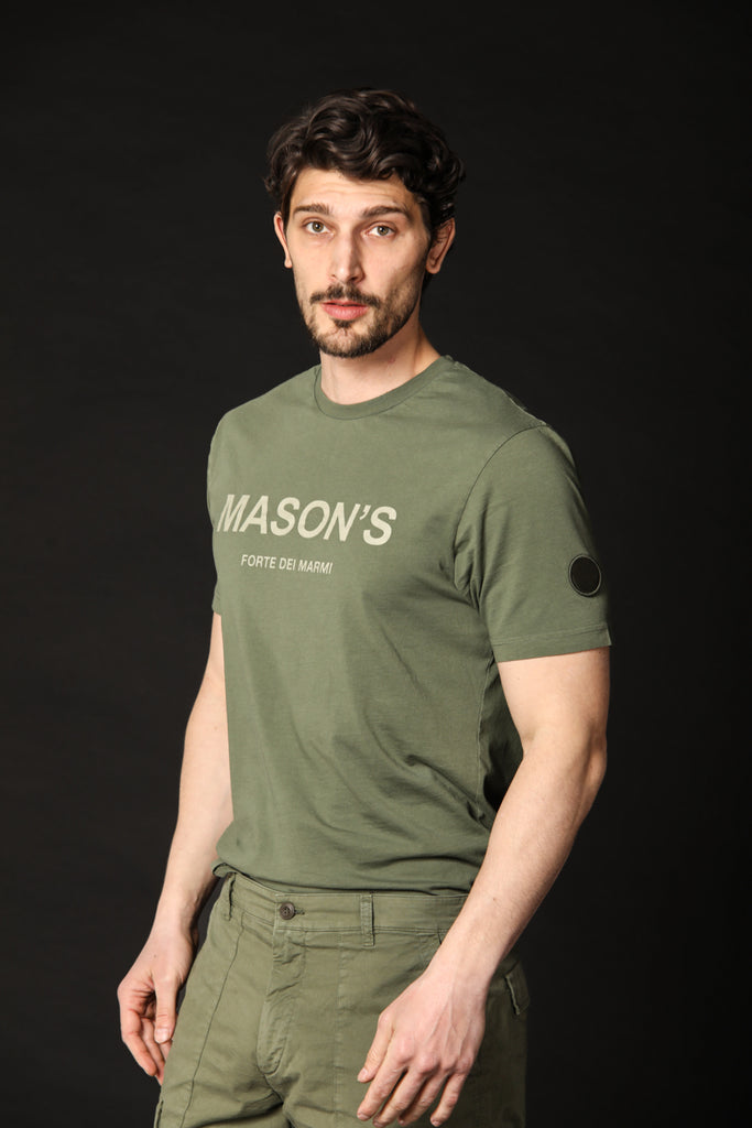 immagine 1 di t-shirt uomo modello Tom MM in verde fit regular di Mason's