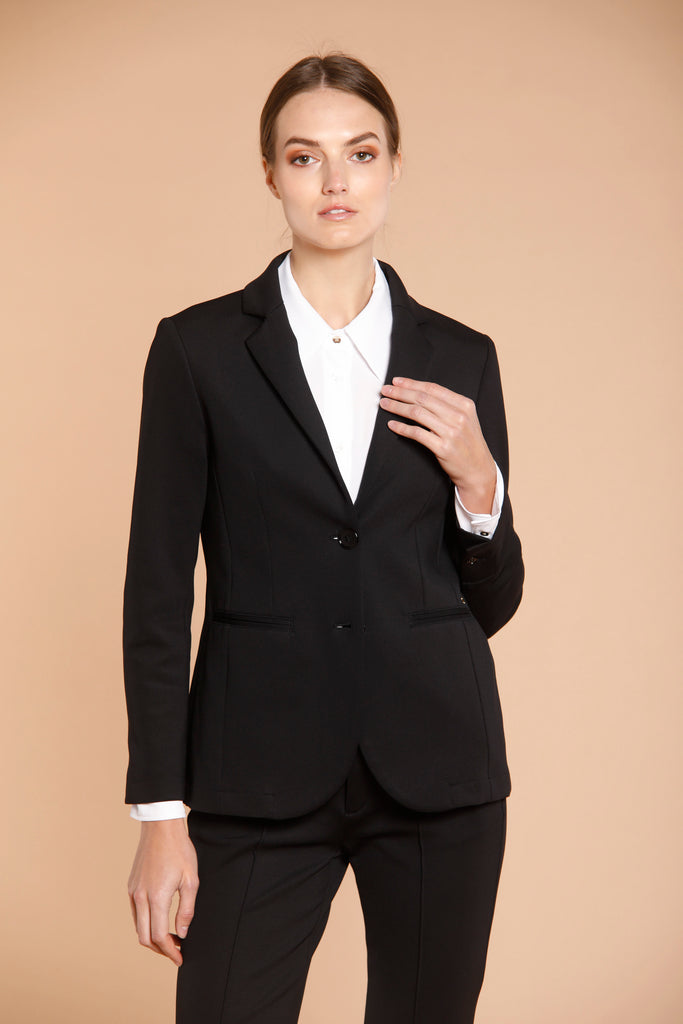 immagine 2 di blazer donna in jersey colore nero modello Helena di mason's 