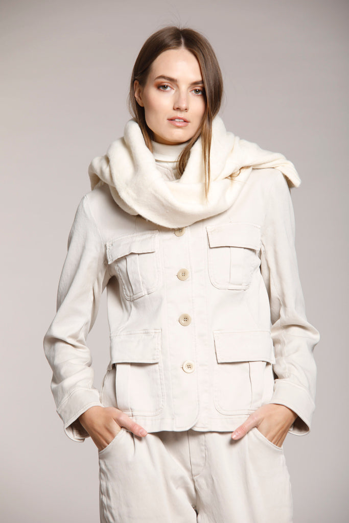 Immagine 1 di giacca da donna in felpa, color ghiaccio, modello Karen di Mason's