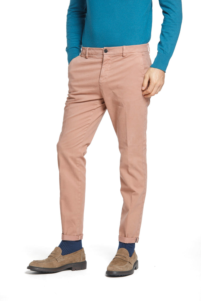 Osaka Style pantaloni chino uomo in cotone modal stretch carrot fit