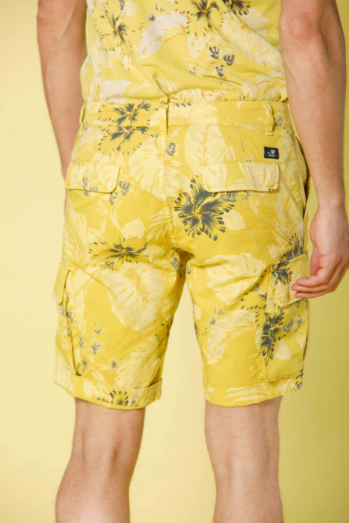 Bild 4 von Herren-Baumwoll-Cargo-Bermuda-Shorts mit Hawaii-Print Modell Chile 1 gelb slim fit von Mason's