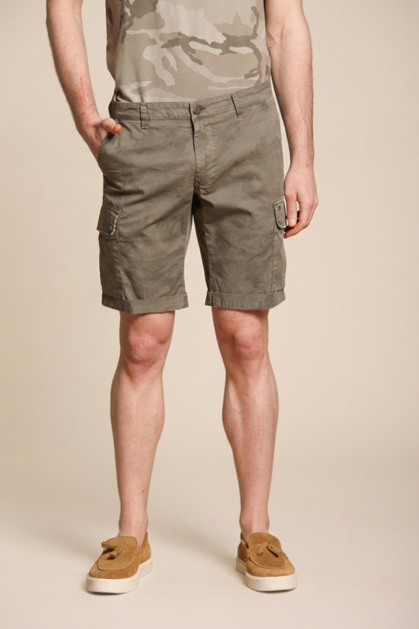 Chile bermuda cargo hombre en algodón con estampado camuflaje slim fit ①