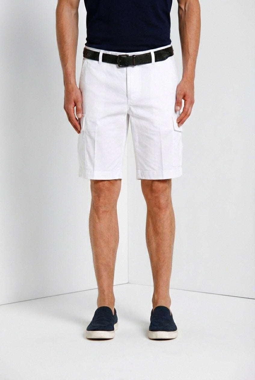 Chile bermuda cargo uomo in raso stretch slim fit ①