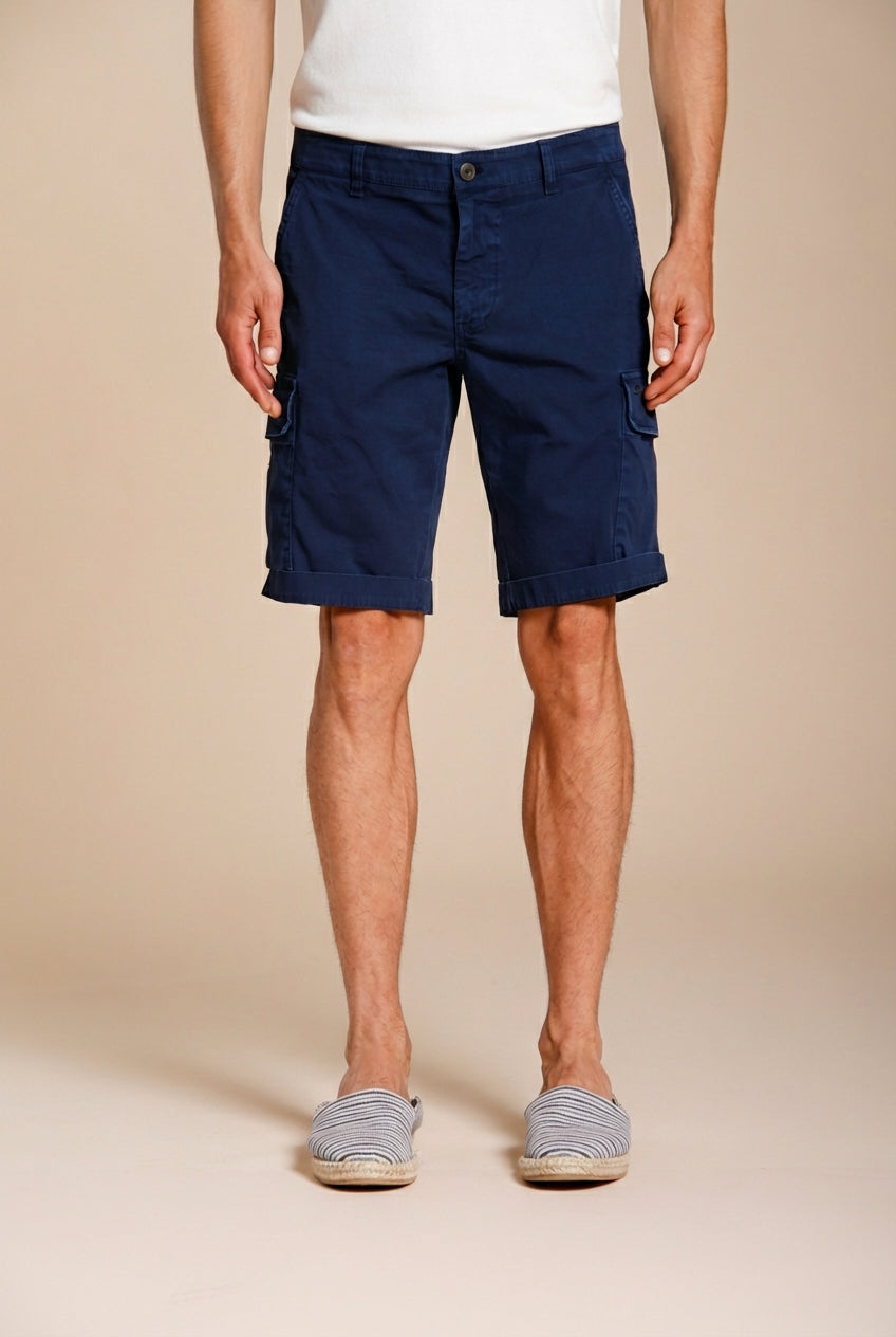 Chile men's cargo bermuda satin stretch slim fit ①