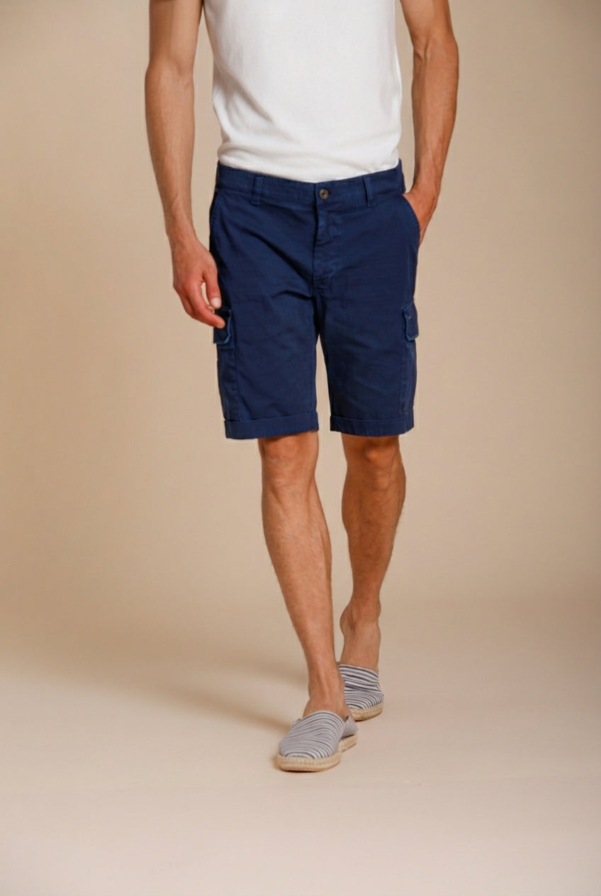 Chile men's cargo bermuda satin stretch slim fit ①