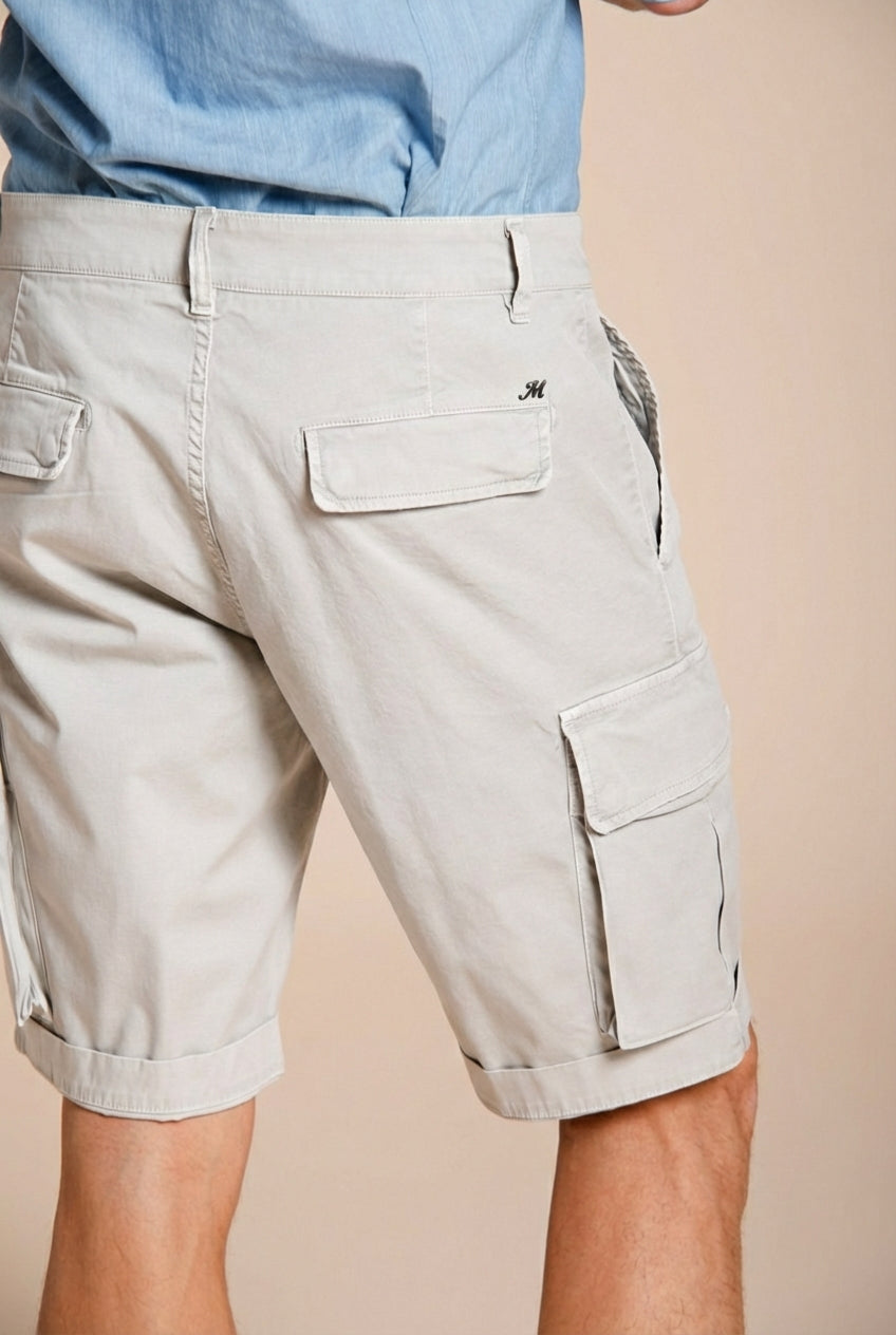 Chile bermuda cargo hombre en raso stretch slim fit ①