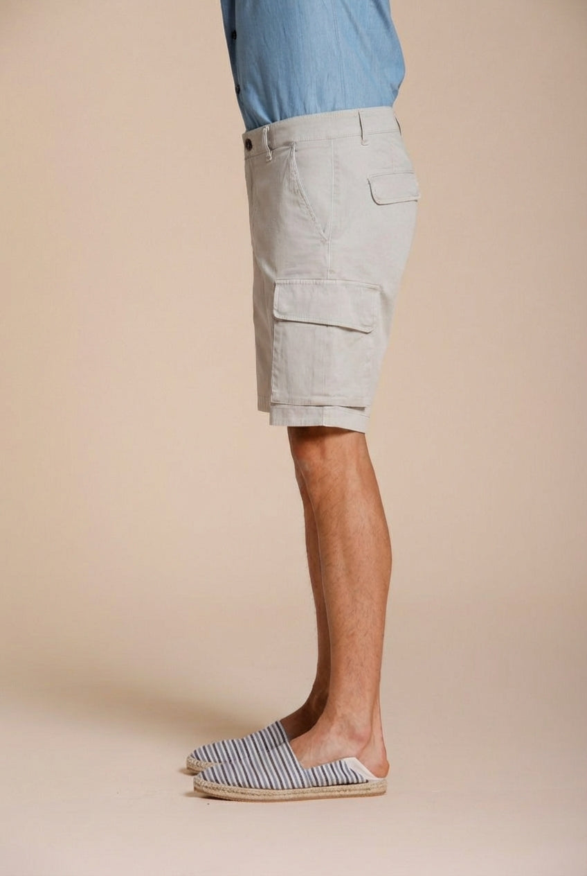 Chile bermuda cargo hombre en raso stretch slim fit ①