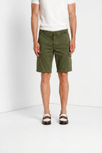 Chile bermuda cargo uomo in raso stretch slim fit ①