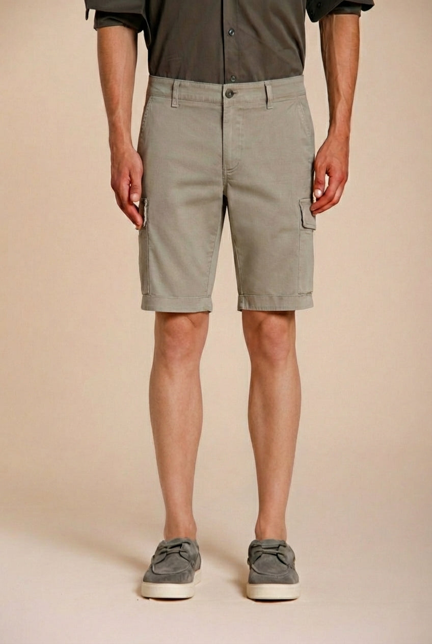 Chile Herren Cargo Bermuda aus Stretch-Satin slim fit ①